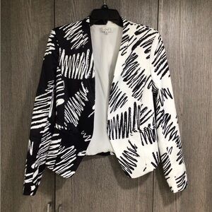Ovi Black and White Scribble Blazer